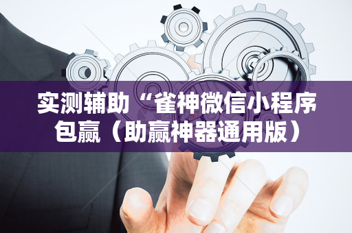 实测辅助“雀神微信小程序包赢（助赢神器通用版）