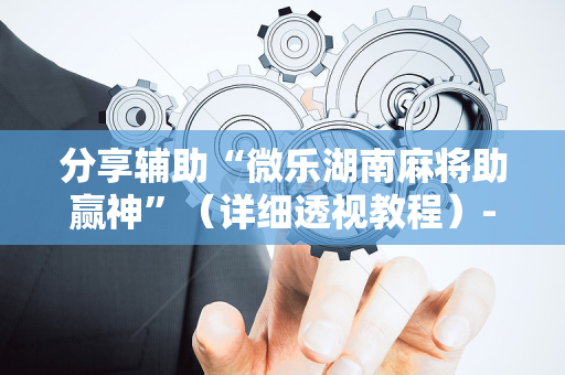 分享辅助“微乐湖南麻将助赢神”（详细透视教程）-哔哩哔哩