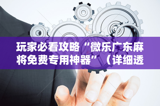 玩家必看攻略“微乐广东麻将免费专用神器”（详细透视教程）-哔哩哔哩
