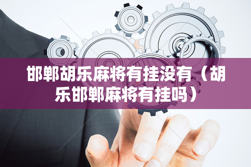 邯郸胡乐麻将有挂没有（胡乐邯郸麻将有挂吗）