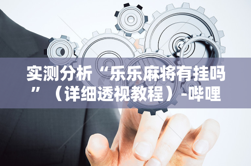 实测分析“乐乐麻将有挂吗”（详细透视教程）-哔哩哔哩