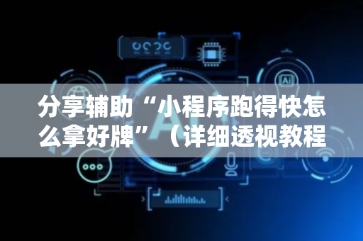 分享辅助“小程序跑得快怎么拿好牌”（详细透视教程）-哔哩哔哩