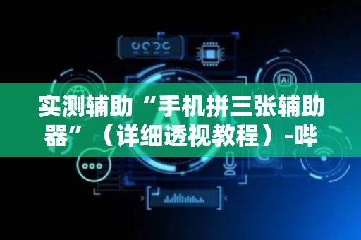 实测辅助“手机拼三张辅助器”（详细透视教程）-哔哩哔哩