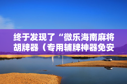 终于发现了“微乐海南麻将胡牌器（专用辅牌神器免安装）