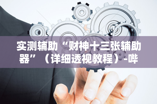 实测辅助“财神十三张辅助器”（详细透视教程）-哔哩哔哩