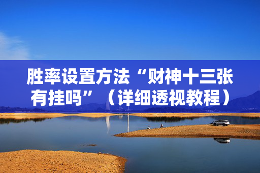 胜率设置方法“财神十三张有挂吗”（详细透视教程）-哔哩哔哩