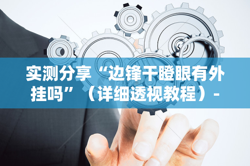 实测分享“边锋干瞪眼有外挂吗”（详细透视教程）-哔哩哔哩