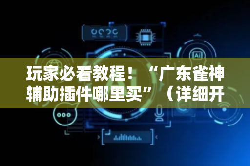 玩家必看教程！“广东雀神辅助插件哪里买”（详细开挂教程）-哔哩哔哩
