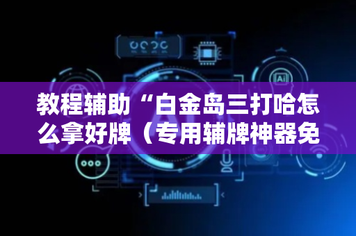 教程辅助“白金岛三打哈怎么拿好牌（专用辅牌神器免安装）