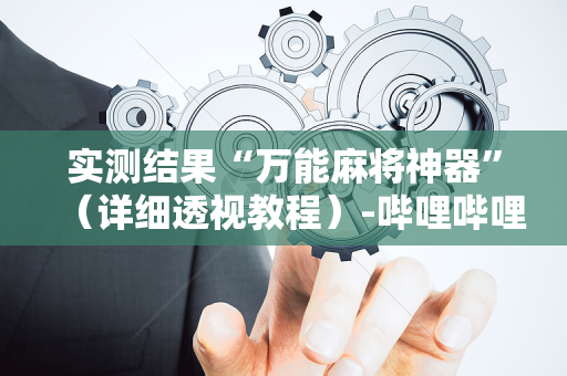 实测结果“万能麻将神器”（详细透视教程）-哔哩哔哩