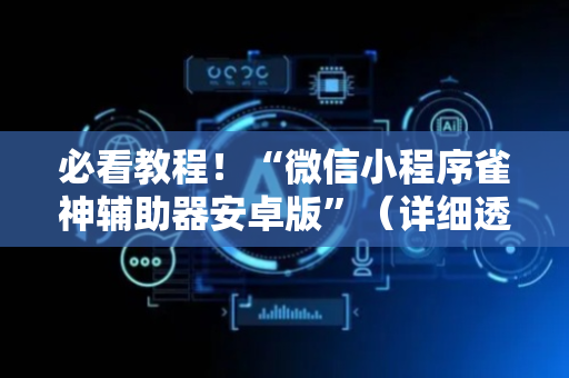 必看教程！“微信小程序雀神辅助器安卓版”（详细透视教程）-哔哩哔哩
