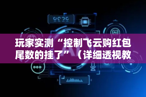 玩家实测“控制飞云购红包尾数的挂了”（详细透视教程）-哔哩哔哩