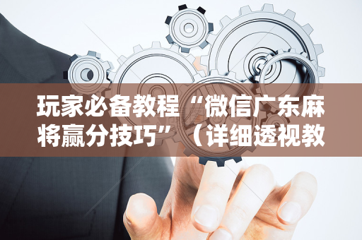 玩家必备教程“微信广东麻将赢分技巧”（详细透视教程）-哔哩哔哩