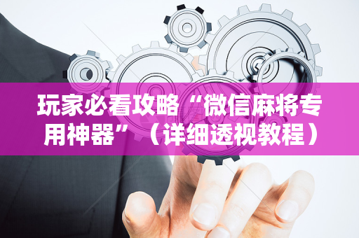 玩家必看攻略“微信麻将专用神器”（详细透视教程）-哔哩哔哩