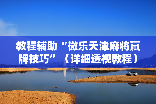 教程辅助“微乐天津麻将赢牌技巧”（详细透视教程）-哔哩哔哩