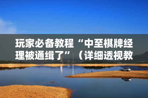 玩家必备教程“中至棋牌经理被通缉了”（详细透视教程）-哔哩哔哩