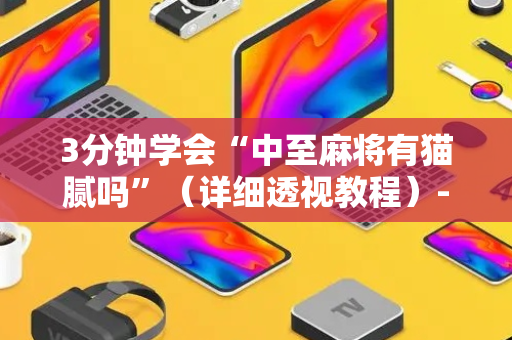 3分钟学会“中至麻将有猫腻吗”（详细透视教程）-哔哩哔哩