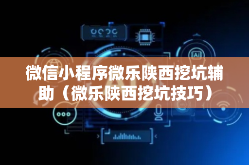 微信小程序微乐陕西挖坑辅助（微乐陕西挖坑技巧）