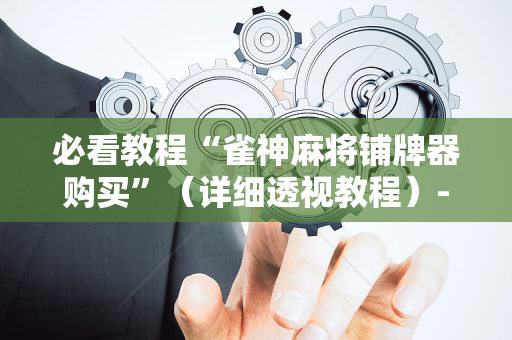 必看教程“雀神麻将铺牌器购买”（详细透视教程）-哔哩哔哩