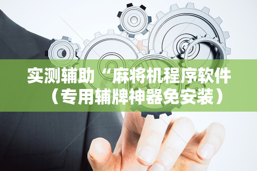 实测辅助“麻将机程序软件（专用辅牌神器免安装）