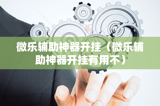 微乐辅助神器开挂（微乐辅助神器开挂有用不）