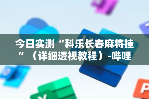 今日实测“科乐长春麻将挂”（详细透视教程）-哔哩哔哩