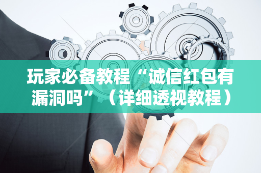 玩家必备教程“诚信红包有漏洞吗”（详细透视教程）-哔哩哔哩