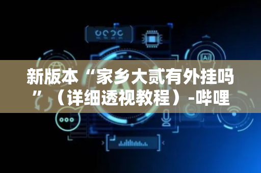新版本“家乡大贰有外挂吗”（详细透视教程）-哔哩哔哩