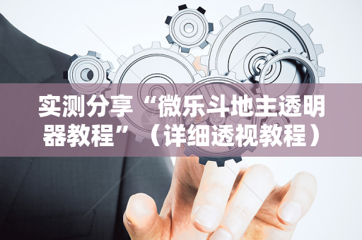 实测分享“微乐斗地主透明器教程”（详细透视教程）-哔哩哔哩
