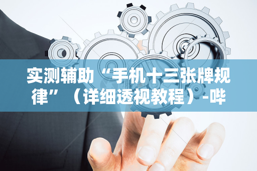 实测辅助“手机十三张牌规律”（详细透视教程）-哔哩哔哩