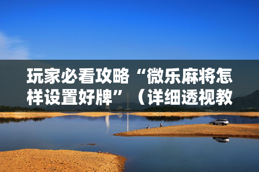 玩家必看攻略“微乐麻将怎样设置好牌”（详细透视教程）-哔哩哔哩