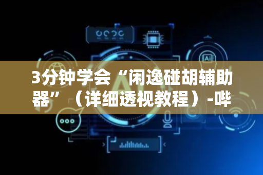3分钟学会“闲逸碰胡辅助器”（详细透视教程）-哔哩哔哩