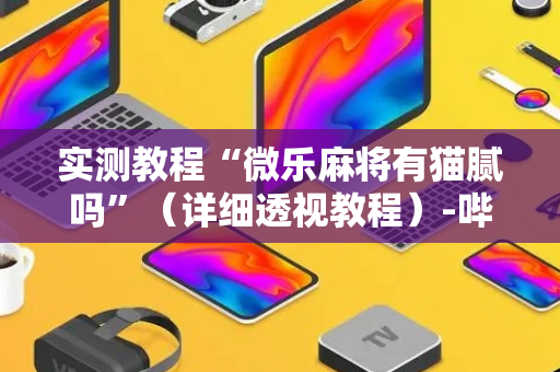 实测教程“微乐麻将有猫腻吗”（详细透视教程）-哔哩哔哩