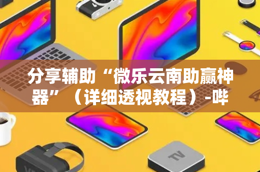 分享辅助“微乐云南助赢神器”（详细透视教程）-哔哩哔哩