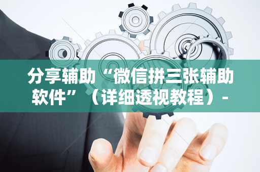 分享辅助“微信拼三张辅助软件”（详细透视教程）-哔哩哔哩