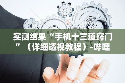 实测结果“手机十三道窍门”（详细透视教程）-哔哩哔哩