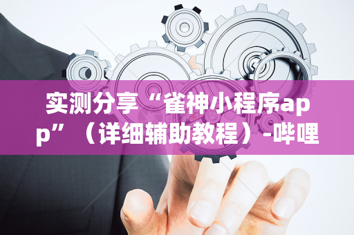 实测分享“雀神小程序app”（详细辅助教程）-哔哩哔哩
