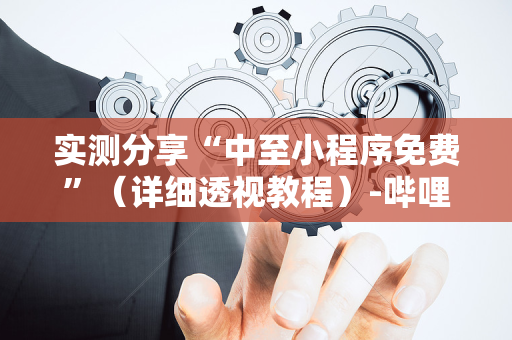 实测分享“中至小程序免费”（详细透视教程）-哔哩哔哩