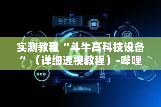 实测教程“斗牛高科技设备”（详细透视教程）-哔哩哔哩
