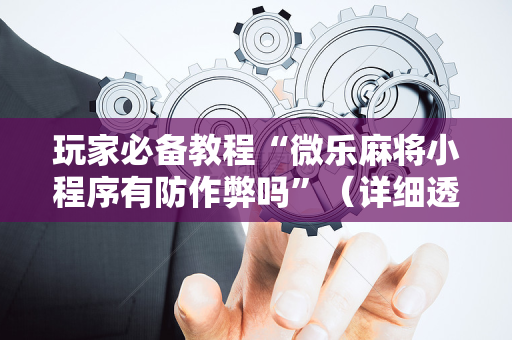 玩家必备教程“微乐麻将小程序有防作弊吗”（详细透视教程）-哔哩哔哩