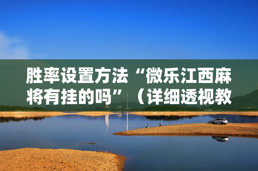 胜率设置方法“微乐江西麻将有挂的吗”（详细透视教程）-哔哩哔哩