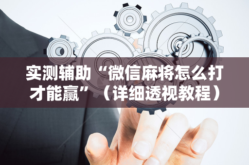 实测辅助“微信麻将怎么打才能赢”（详细透视教程）-哔哩哔哩