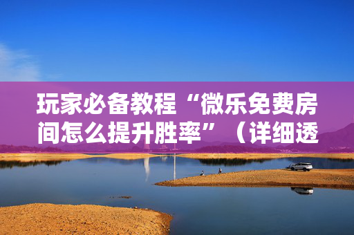 玩家必备教程“微乐免费房间怎么提升胜率”（详细透视教程）-哔哩哔哩