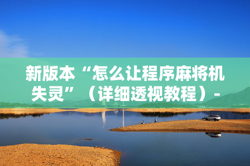 新版本“怎么让程序麻将机失灵”（详细透视教程）-哔哩哔哩