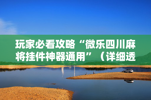玩家必看攻略“微乐四川麻将挂件神器通用”（详细透视教程）-哔哩哔哩