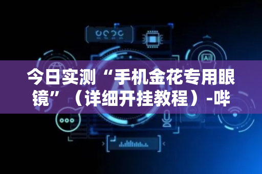 今日实测“手机金花专用眼镜”（详细开挂教程）-哔哩哔哩