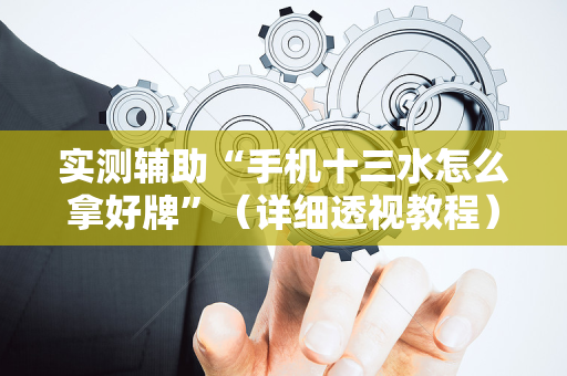 实测辅助“手机十三水怎么拿好牌”（详细透视教程）-哔哩哔哩