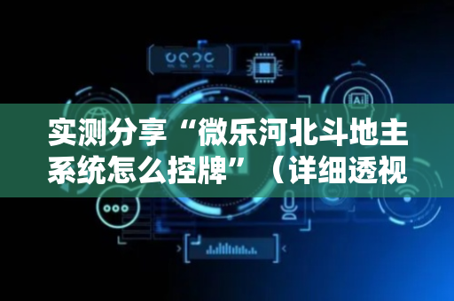实测分享“微乐河北斗地主系统怎么控牌”（详细透视教程）-哔哩哔哩