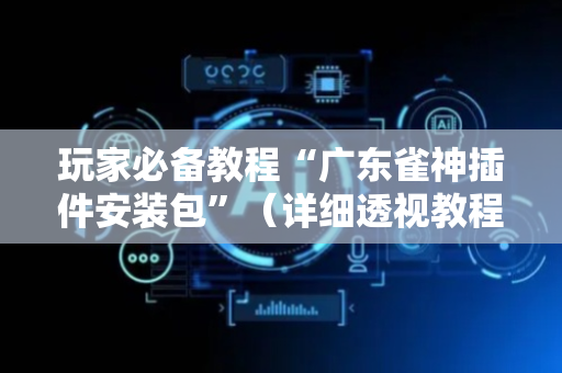 玩家必备教程“广东雀神插件安装包”（详细透视教程）-哔哩哔哩