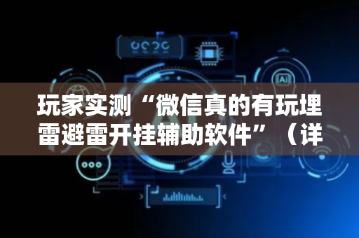玩家实测“微信真的有玩埋雷避雷开挂辅助软件”（详细透视教程）-哔哩哔哩